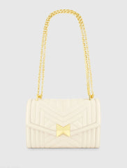 Quilted Napa Leather Handbag With Gold Chain - FINAL SALE