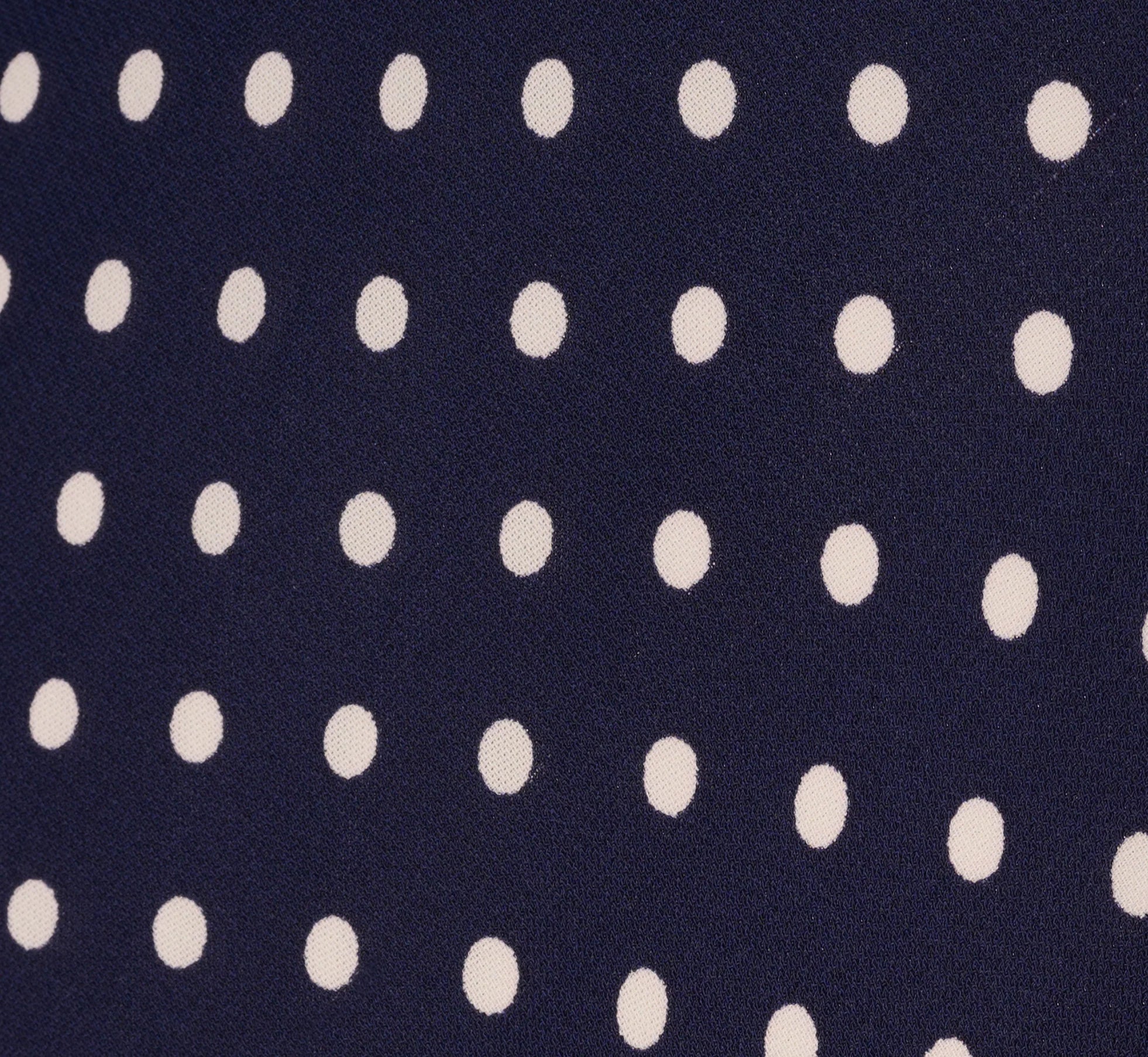 Dot Print Chiffon Halter Maxi Dress With Sash Waist In Navy Ivory