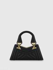 Angular Quilted Napa Leather Handbag