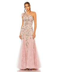 One Shoulder Embellished Mermaid Gown | One of a Kind | Sz. 2