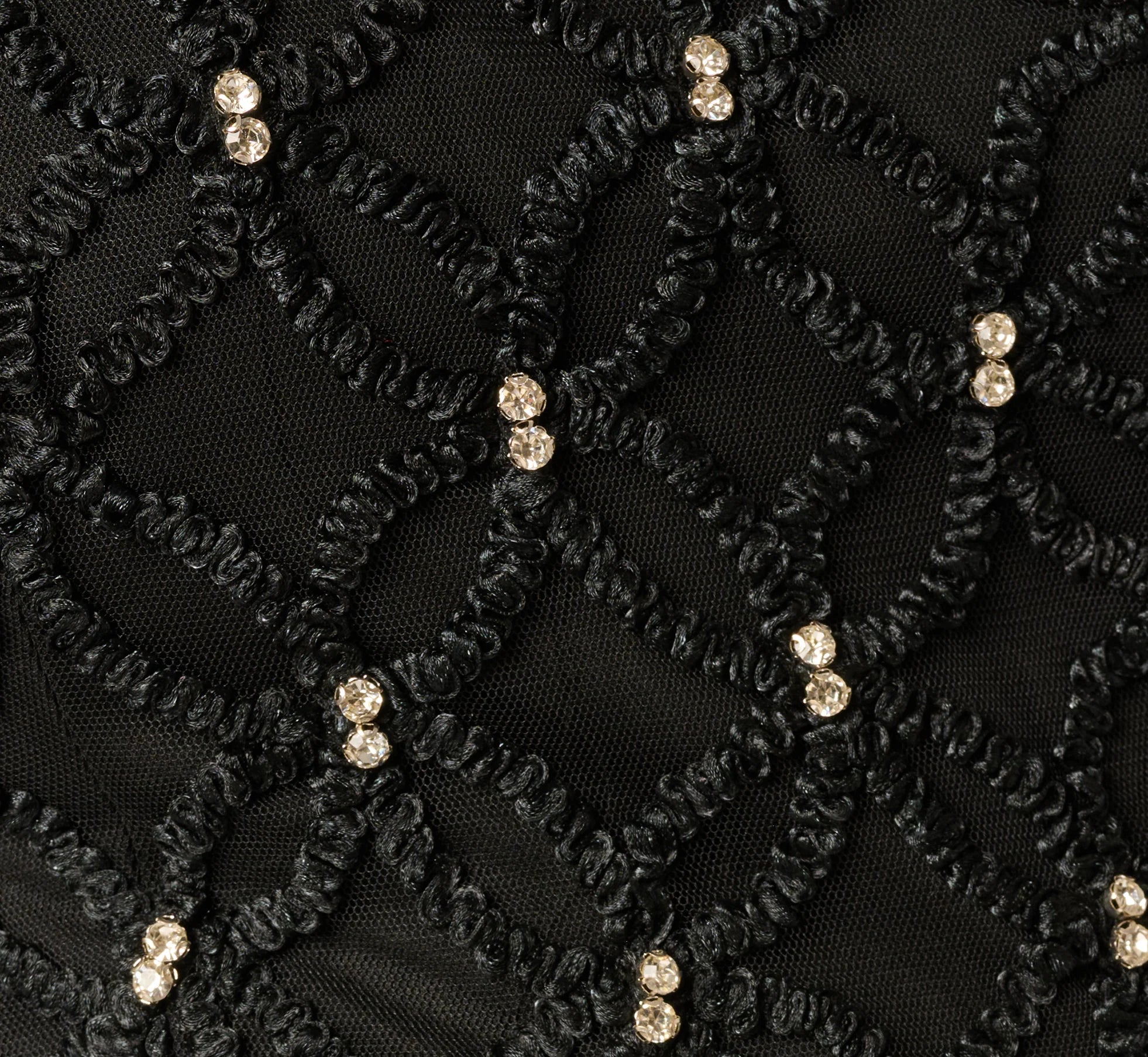Draped Crepe Beaded Combo Gown In Black