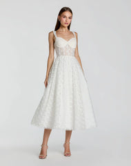 Polka Dot Tulle A-Line Midi Dress