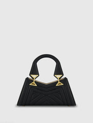 Angular Quilted Napa Leather Handbag